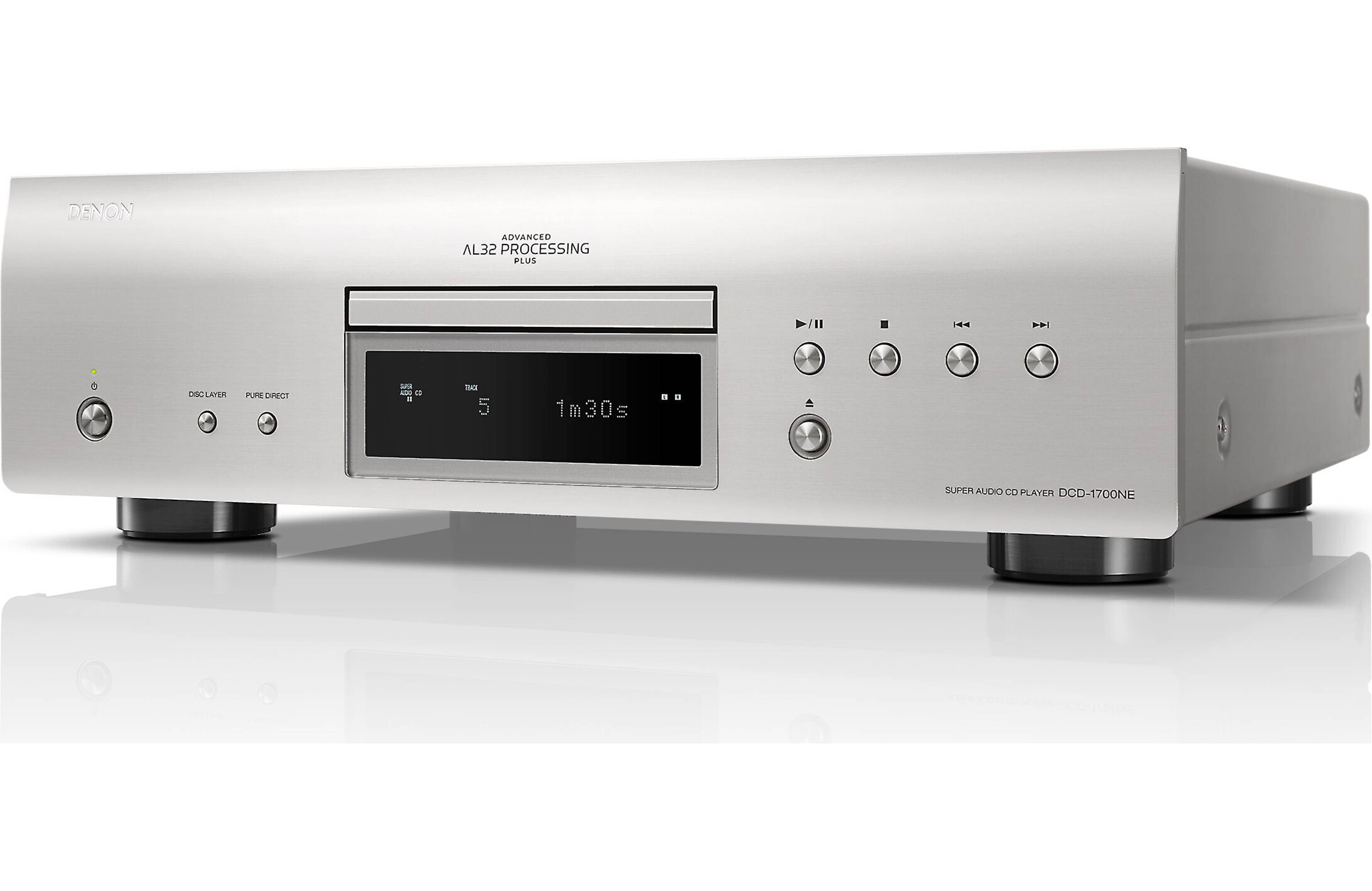 Denon DCD-1700NE Premium CD/SACD Player with AL32 Processing Plus - Hi-Fi Audio for Home Theater & Music Listening