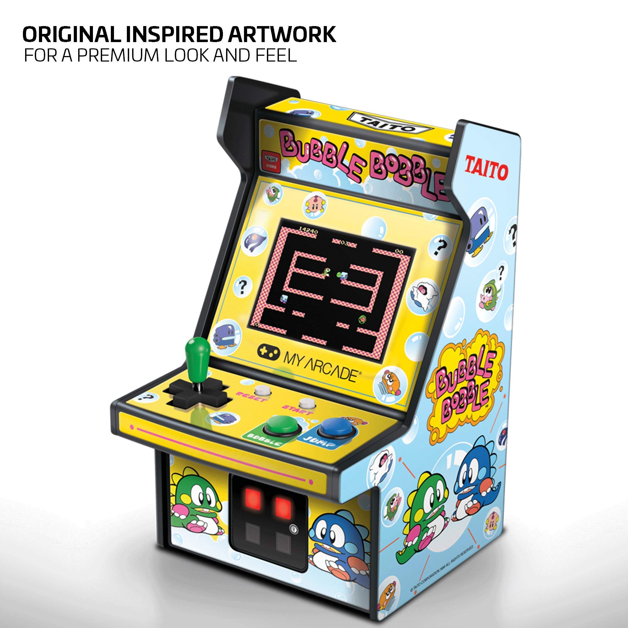 My Arcade Micro Player Bubble Bobble - Mini Retro Arcade Machine with 100 Classic Games - Perfect for Home, Office & Gamer Collectors