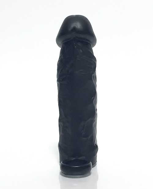 Boneyard Meaty 3X Stretch Silicone Penis Extender 6.5 Inch Black - Realistic Enhancer for Couples & Adult Play