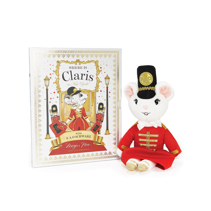 Claris The Mouse: Where is Claris In New York & FAO Schwarz Toy Soldier Plush Book Bundle - Perfect Gift for Kids, Storytime & Collectible Plush Lovers