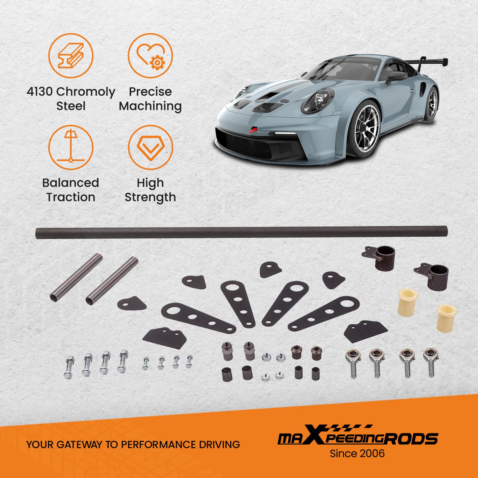 High-Performance maXpeedingrods Anti-Roll Bar Kit - 24-36 Inch Chromoly Steel Shaft for Enhanced Vehicle Stability | Perfect for Off-Roading, Racing & Street Performance