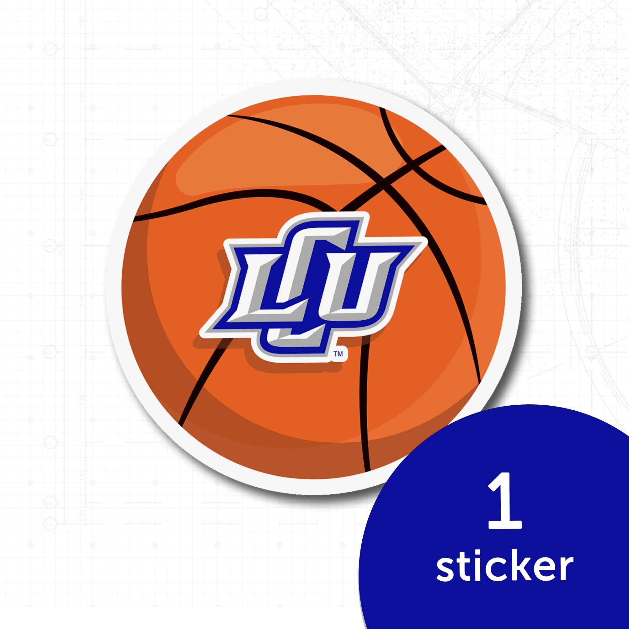 LCU Chaparrals Basketball Logo Sticker - Desert Cactus Design Vinyl Decal for Laptop, Water Bottle, Car & Scrapbook - Perfect for Lubbock Christian University Fans & Sports Enthusiasts - Great for Game Days, School Spirit & Team Pride