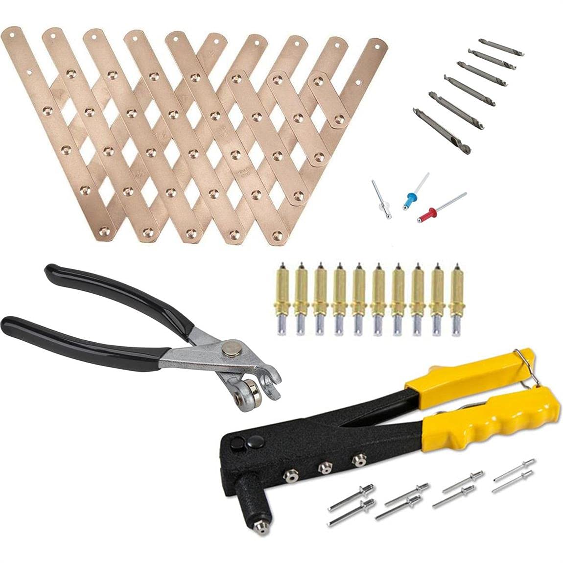 Cleco and Rivet Tool Starter Kit 3/16 Inch - Professional Aircraft & Automotive Fastener Kit for Sheet Metal Work | Perfect for DIY, Home Repair, and Industrial Applications