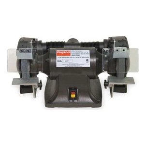 Dayton 6-Inch Bench Grinder with 36/60 Grit Wheels, 1/3 HP Motor - Perfect for Metalworking, Sharpening Tools & DIY Projects (Model 2LKR6-1)