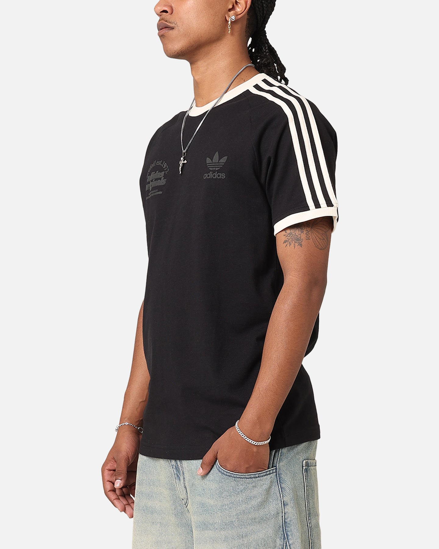 Adidas Sport Graphic Cali T-Shirt for Men - Black Cotton Casual Tee for Running, Gym & Streetwear Fashion