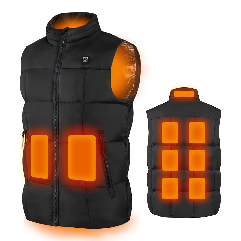 Men's Heated Vest with Battery Pack - Lightweight Electric Warming Jacket for Outdoor Activities - Perfect for Fishing, Skiing, Hiking & Hunting in Cold Weather