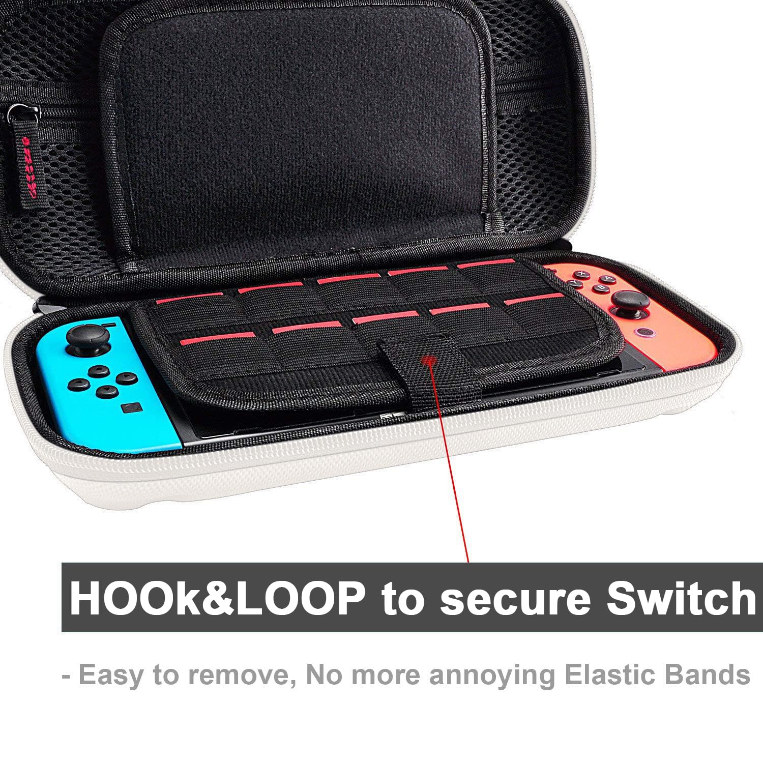 Premium Hard Shell Travel Carrying Case for Nintendo Switch & Switch OLED - Protective Pouch with 20 Game Cartridge Slots for Console & Accessories | Perfect for Gaming On-The-Go, Travel Protection & Organized Storage