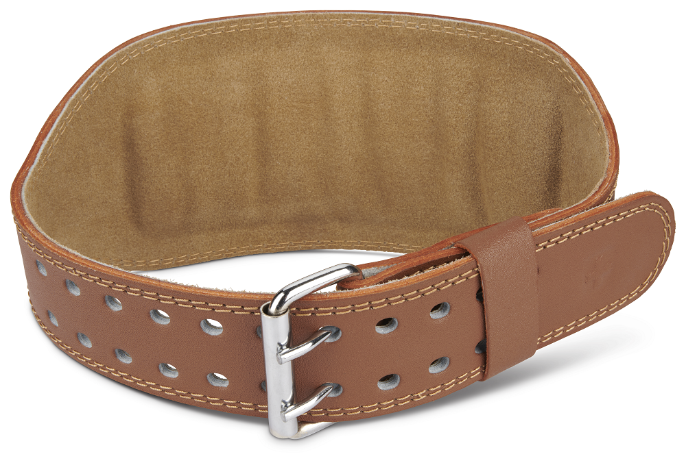 Harbinger Unisex 6'' Padded Leather Weightlifting Belt - Brown for Gym, CrossFit & Powerlifting Support