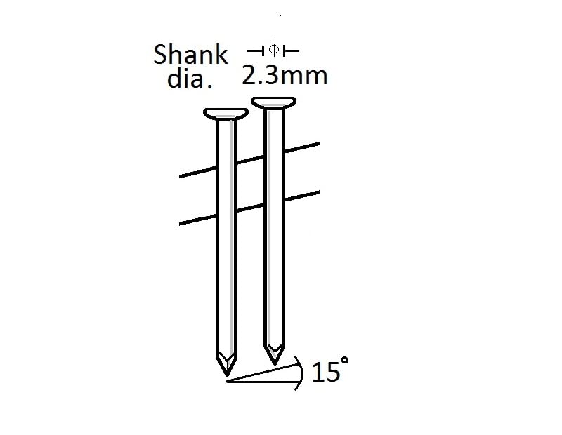 Pro-PAC 2.3x50mm Coil Nails - 1200 Count Smooth Shank Galvanized Framing Nails for Pneumatic Nail Guns - Perfect for Roofing, Fencing, and Woodworking Projects