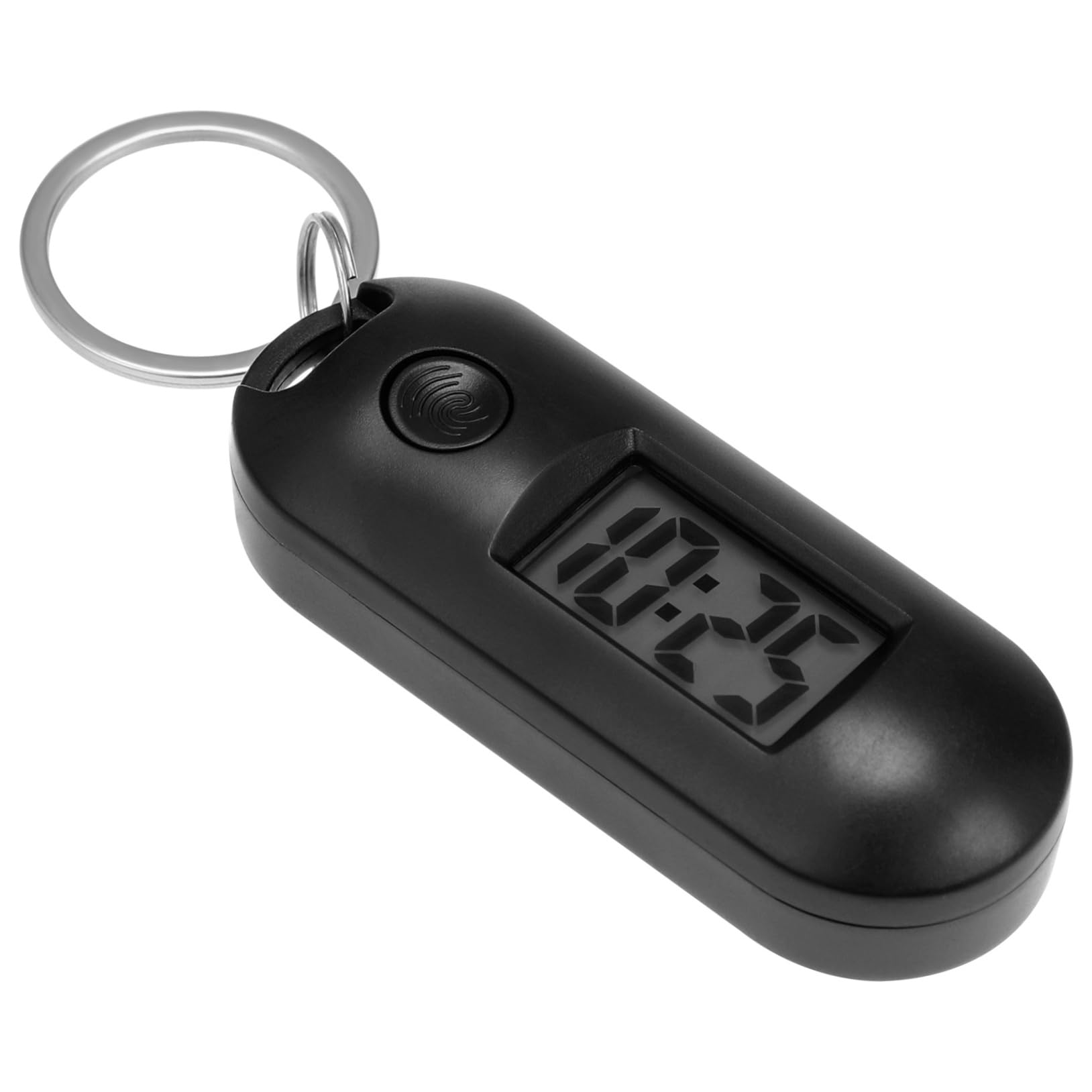 BCOATH 2-Pack Glow in The Dark Digital Keychain Watch for Boys - Black Plastic LED Key Ring Watch with Time Display - Perfect for School, Gifts, and Nighttime Visibility