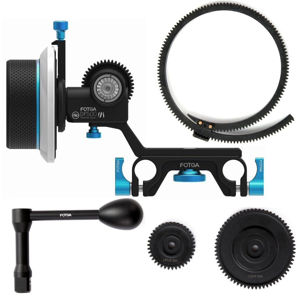 Fotga DP500 III 15mm Rail Lens Follow Focus Puller for DSLR & Cinema Cameras - Compatible with Blackmagic, Sony, Canon, Panasonic (A7S, 5DIV, GH5, BMPCC) - Perfect for Videography & Film Production