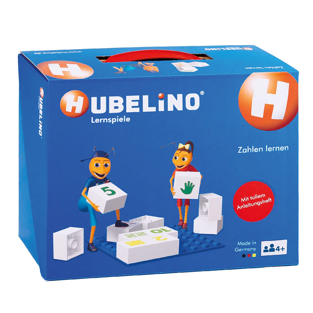 Hubelino Marble Run Building Set - STEM Educational Toy for Kids Ages 3+ | 108 Plastic Track Pieces with Ant Figurines | 10.59 x 8.5 x 4.09 Inches | Creative Play for Indoor Family Fun & Early Learning Development