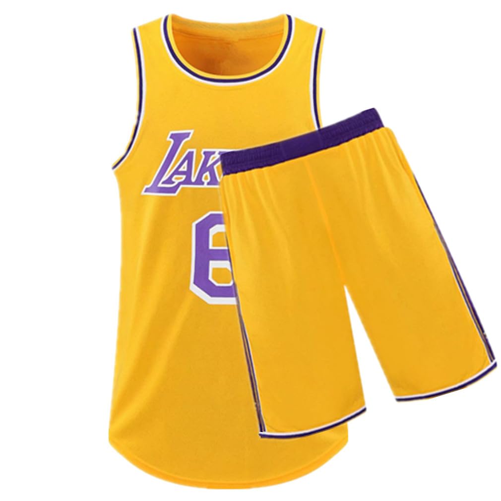 HUAXUES Kids Basketball Jersey & Shorts Set - Home & Away Youth Sports Uniform for Boys & Girls - Perfect for Games, Practice & Fan Gifts