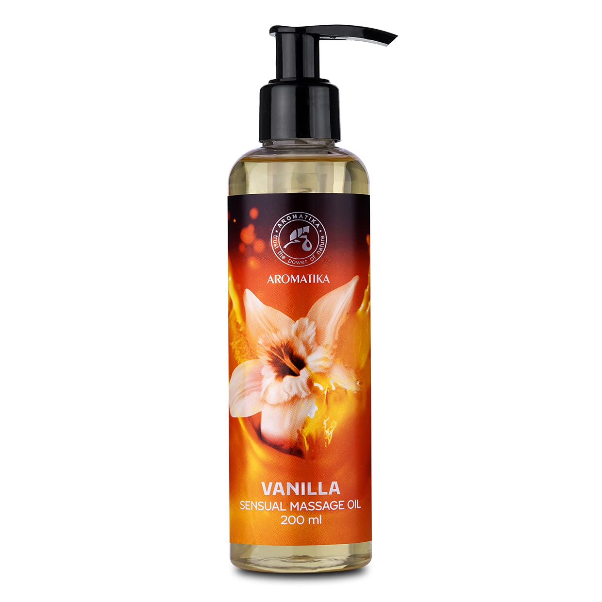 Vanilla Massage Oil 200ml - Natural Blend of Grape Seed & Almond Oil - Relaxing Body Massage Oil for Aromatherapy, Couples & Spa Use