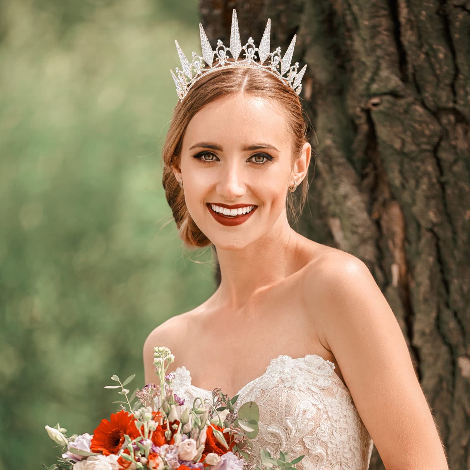 Sparkling Rhinestone Bridal Tiara for Women - Elegant Wedding, Prom, Pageant & Birthday Crown Headband - Perfect for Brides, Prom Queens & Special Occasions