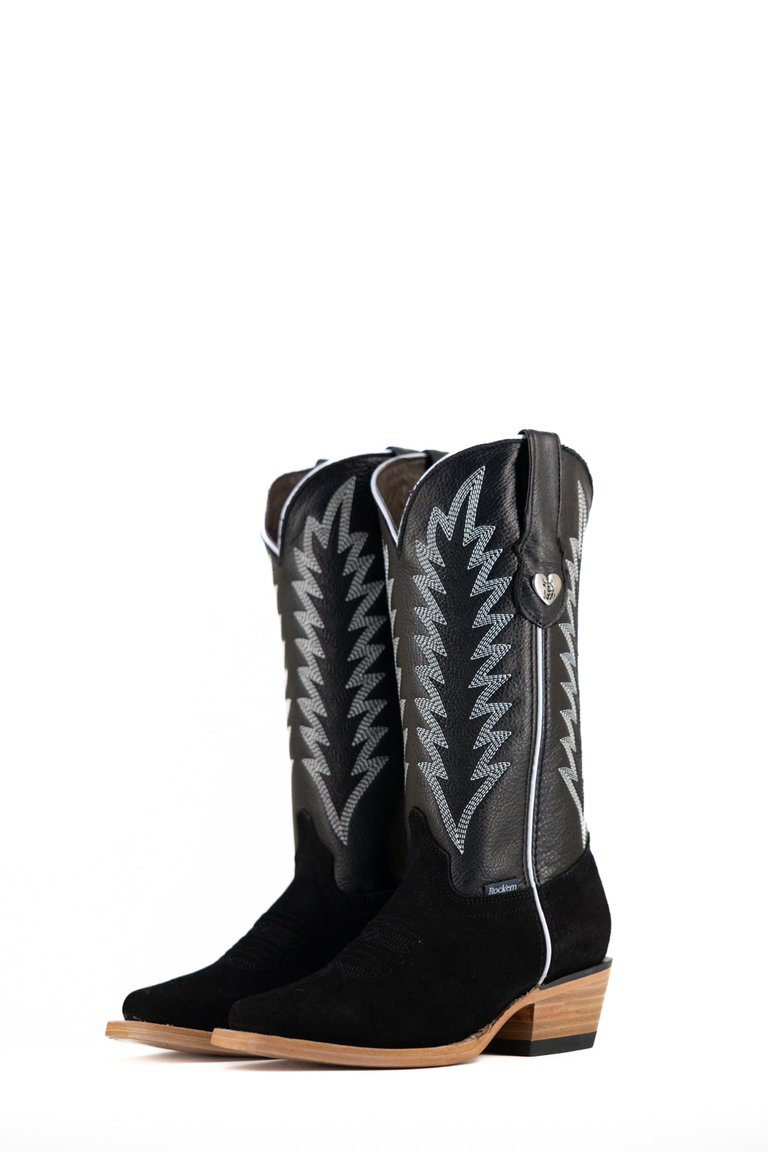 Sierra Roughout Frontier Toe Cowgirl Boots - Western Style Leather Boots for Women - Comfortable & Durable for Riding, Country Dancing & Outdoor Activities
