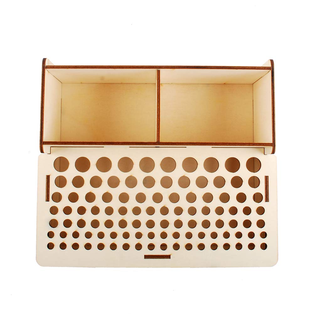 Premium Leather Craft Tool Organizer - Wooden Storage Box for Leather Tools, Punch Tools & Craft Supplies | Perfect for Leatherworking, DIY Projects & Workshop Organization (102)