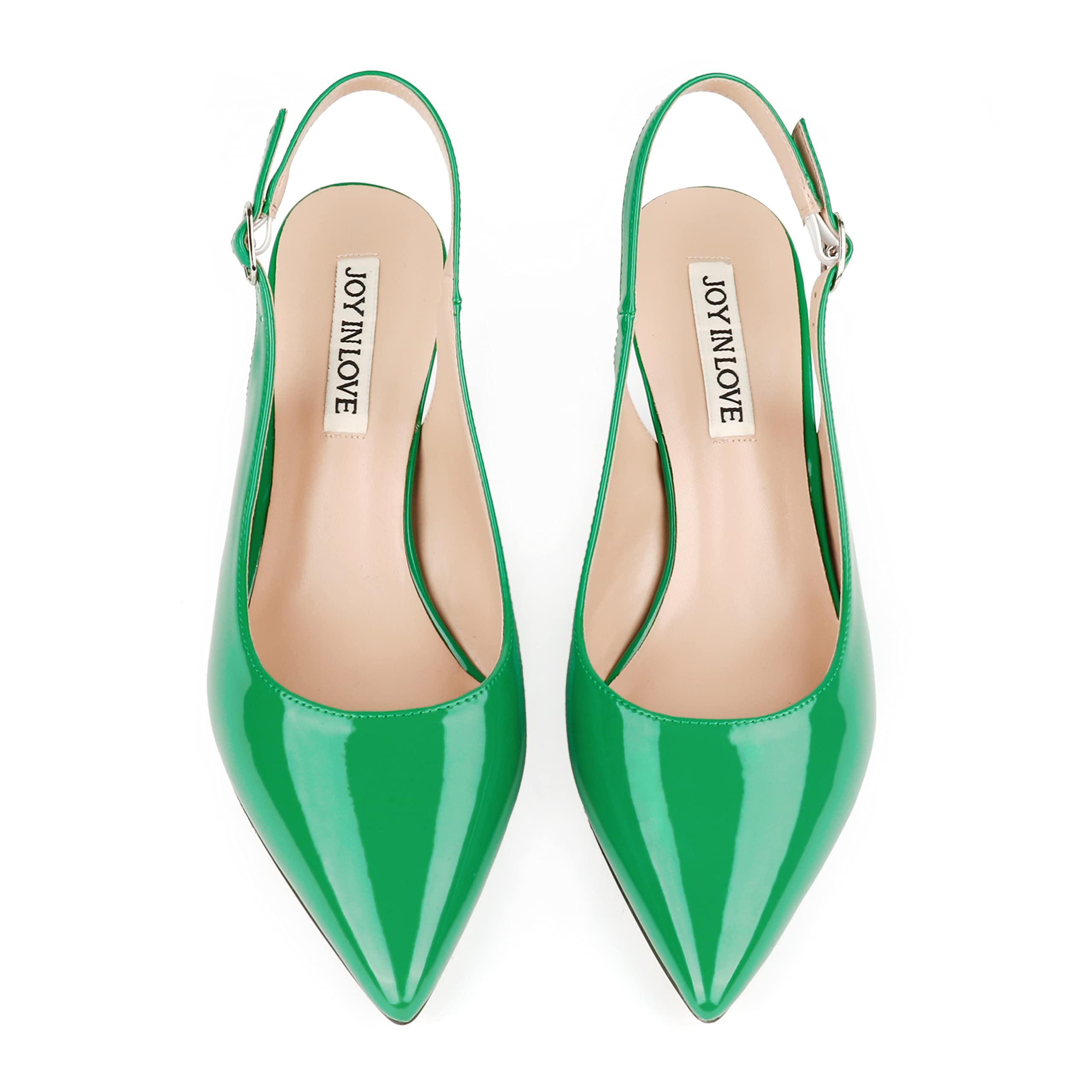 JOY IN LOVE Women's Kitten Heels - Slingback Pointed Toe Pumps & Sandals | Perfect for Office, Parties & Special Occasions