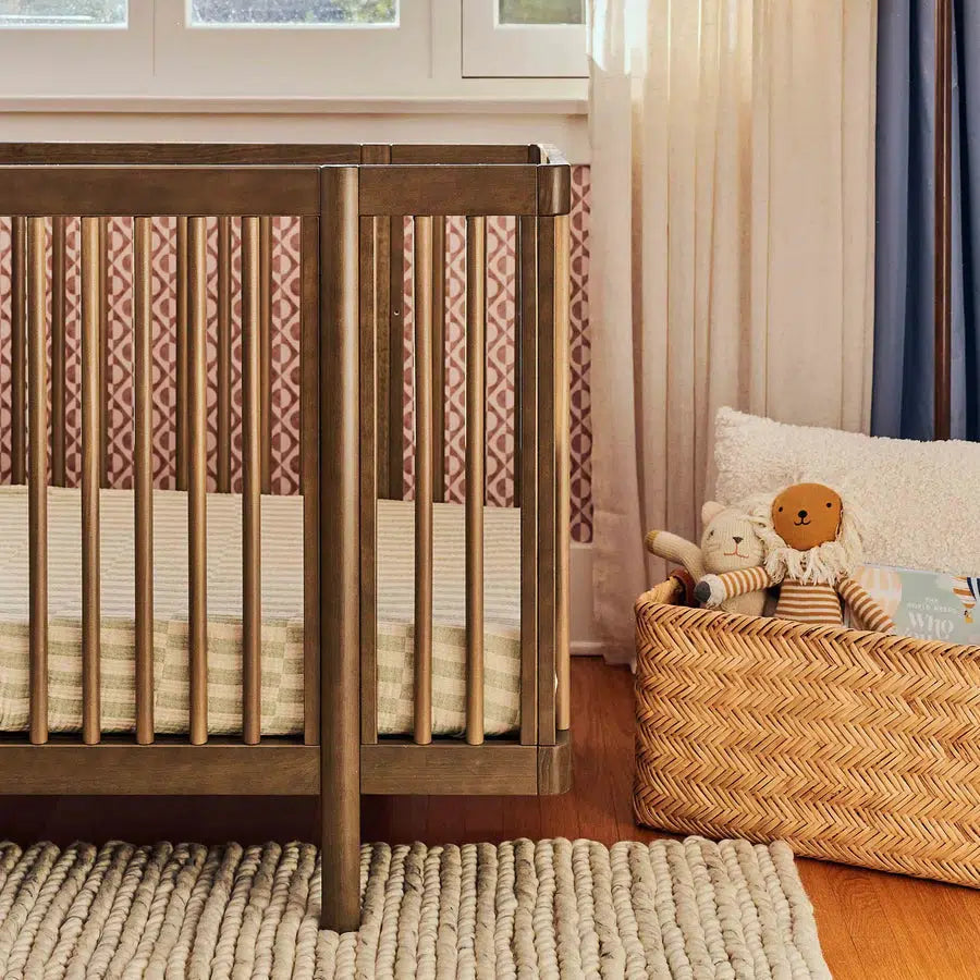Babyletto Pogo 8-in-1 Convertible Crib in Natural Walnut Finish - Safe & Stylish Nursery Furniture for Newborn to Toddler - Perfect for Modern Baby Rooms & Daycare Centers
