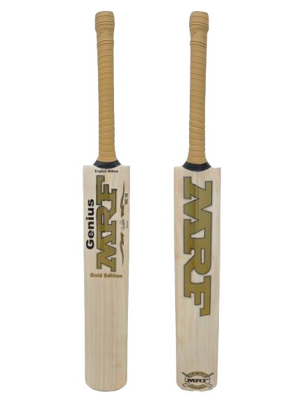 MRF Genius Gold Cricket Bat 2025 - Professional Grade Cricket Equipment for Training & Matches - Perfect for Cricket Players & Enthusiasts