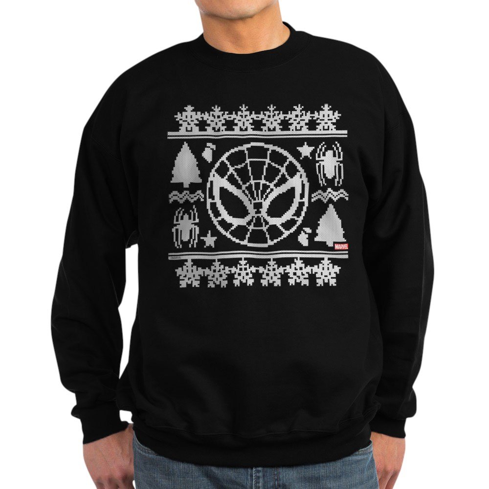 Spider-Man Ugly Christmas Sweater | Marvel Superhero Holiday Sweatshirt for Men & Women | Perfect for Xmas Parties & Gift Giving