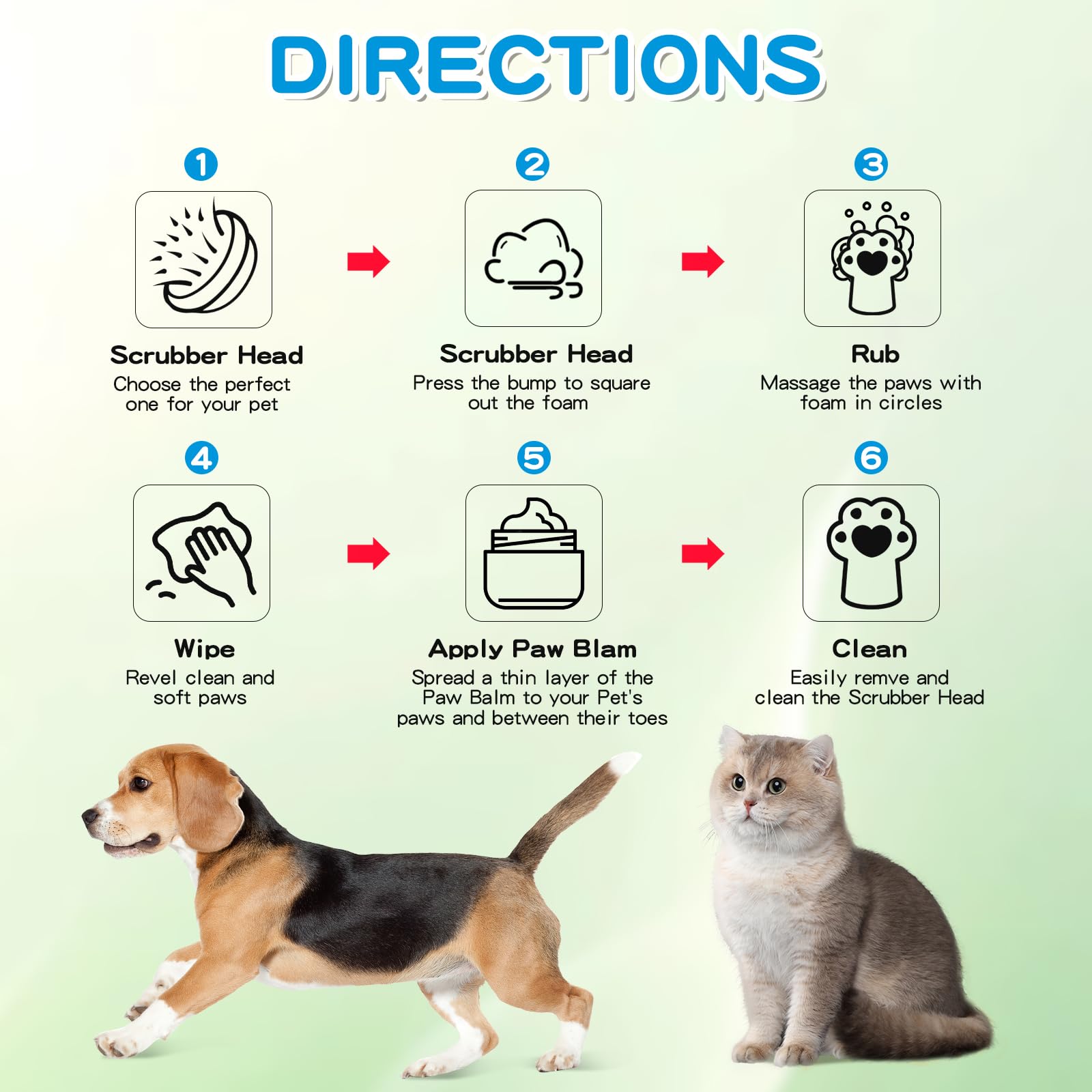 Morikey No-Rinse Dog Paw Cleaner with Brush & Balm - Waterless Pet Shampoo for Quick Cleaning