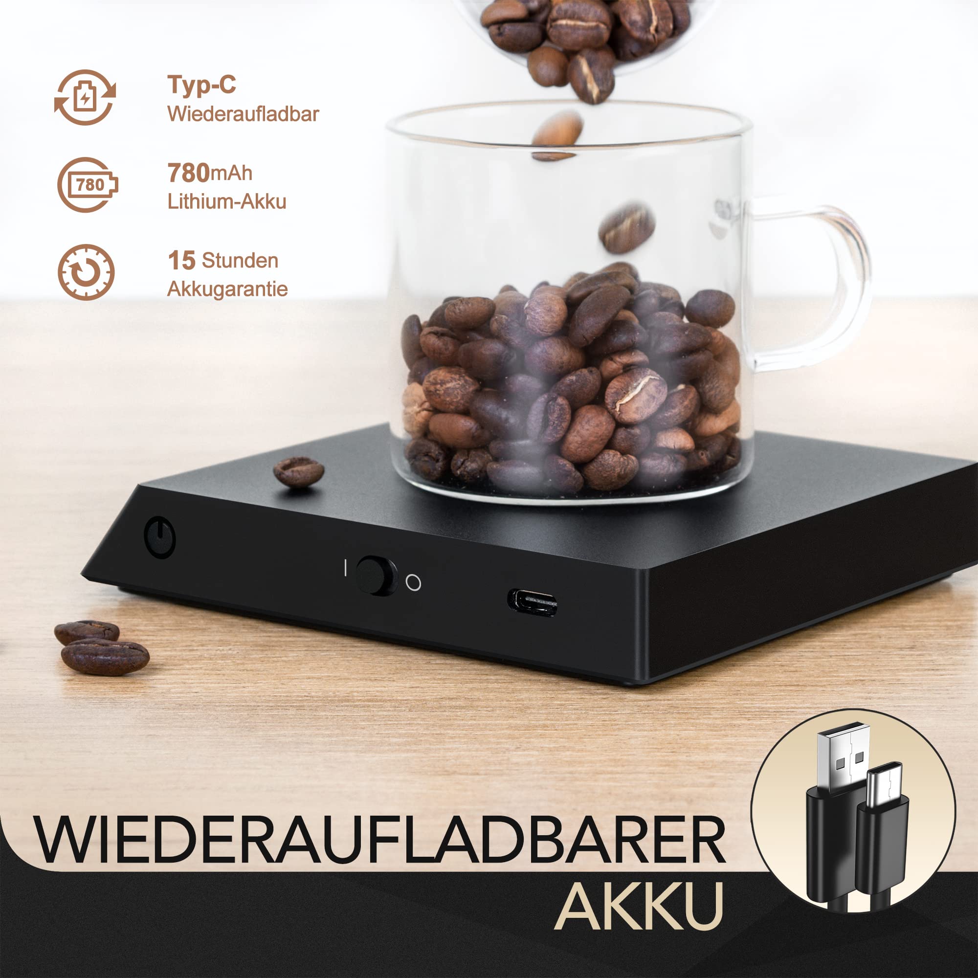 TIMEMORE Black Mirror Nano Digital Coffee Scale with Timer - 2000g/0.1g Precision Espresso Scale with Flow Rate Measurement, Auto Timer for Pour Over Coffee, Drip Coffee & Espresso Brewing - Perfect for Home Baristas & Coffee Shops (Black)