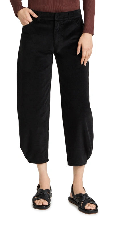 Tibi Brancusi Mid-Rise Stretch Velvet Tapered Pants for Women - Black Size 28 (NWT) - Perfect for Office Wear, Evening Outfits & Special Occasions