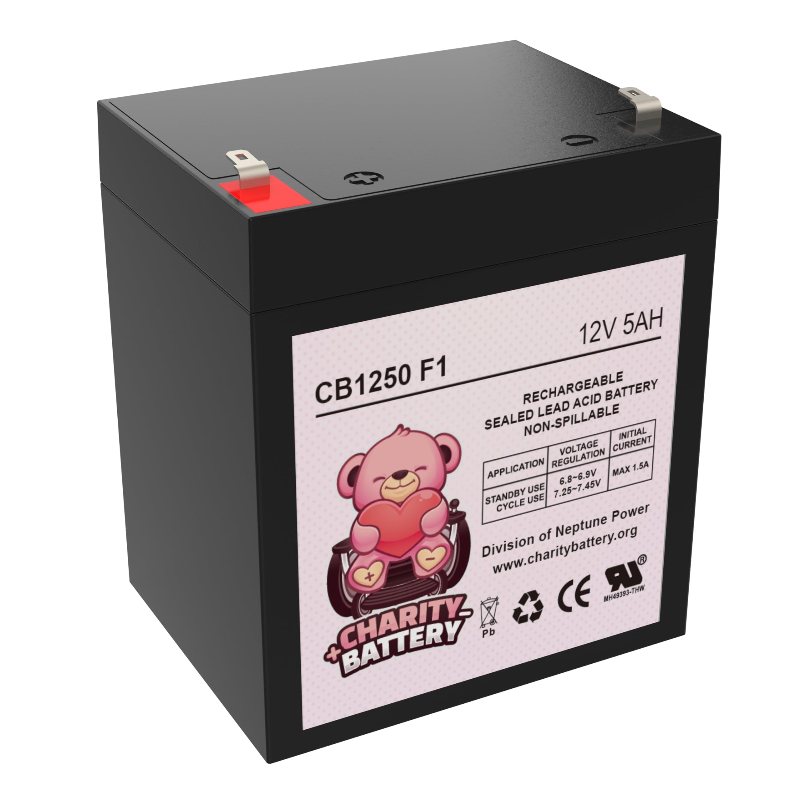 CB1250 12V 5Ah SLA Replacement Battery for EW-280 Electric Scooter & Power Wheels - 2 Pack - Perfect for Kids Ride-On Toys & Mobility Scooters