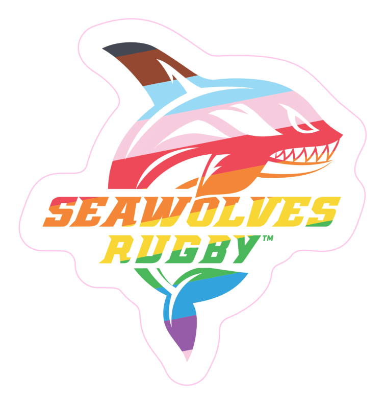 Seawolves Rugby Pride Logo Sticker - Waterproof Vinyl Decal for Laptop, Car, Helmet - Show Your Team Spirit | Rugby Fan Gift
