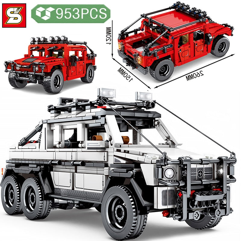 SY BLOCK Pullback Hummer Toy Car - Diecast Metal Construction, Friction Powered Vehicle for Kids - Perfect for Indoor Play, Collecting & Gift Giving