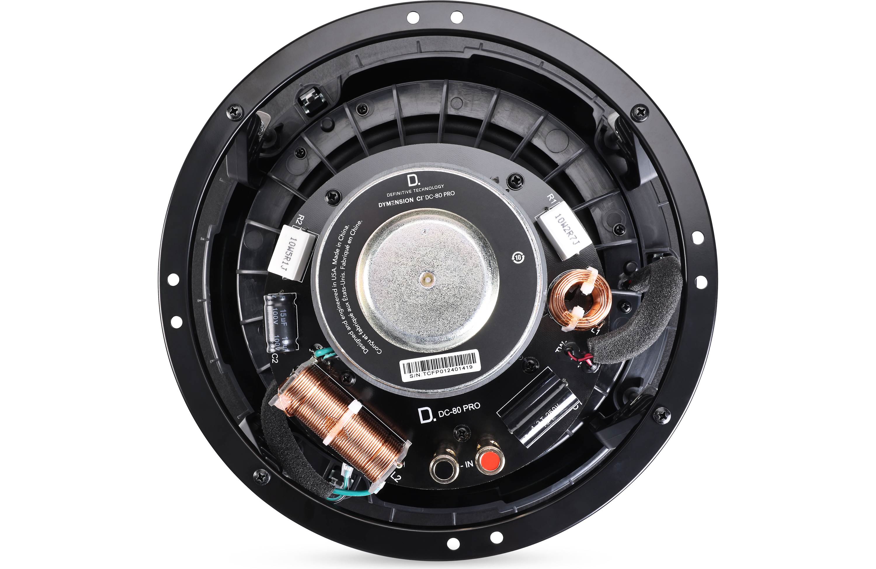 Definitive Technology Dymension DC 80 PRO 8 Inch In-Ceiling Speaker - High Performance Home Audio System for Surround Sound, Home Theater & Background Music (Single Speaker)