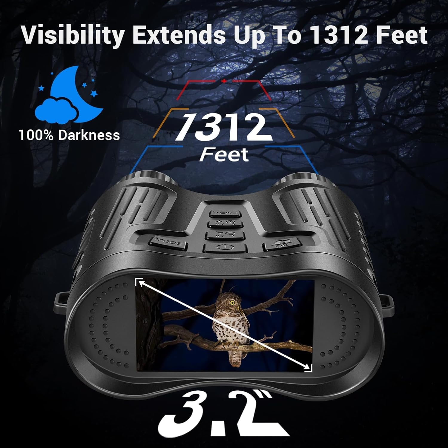 4K Night Vision Goggles for Adults - Rechargeable 3.2