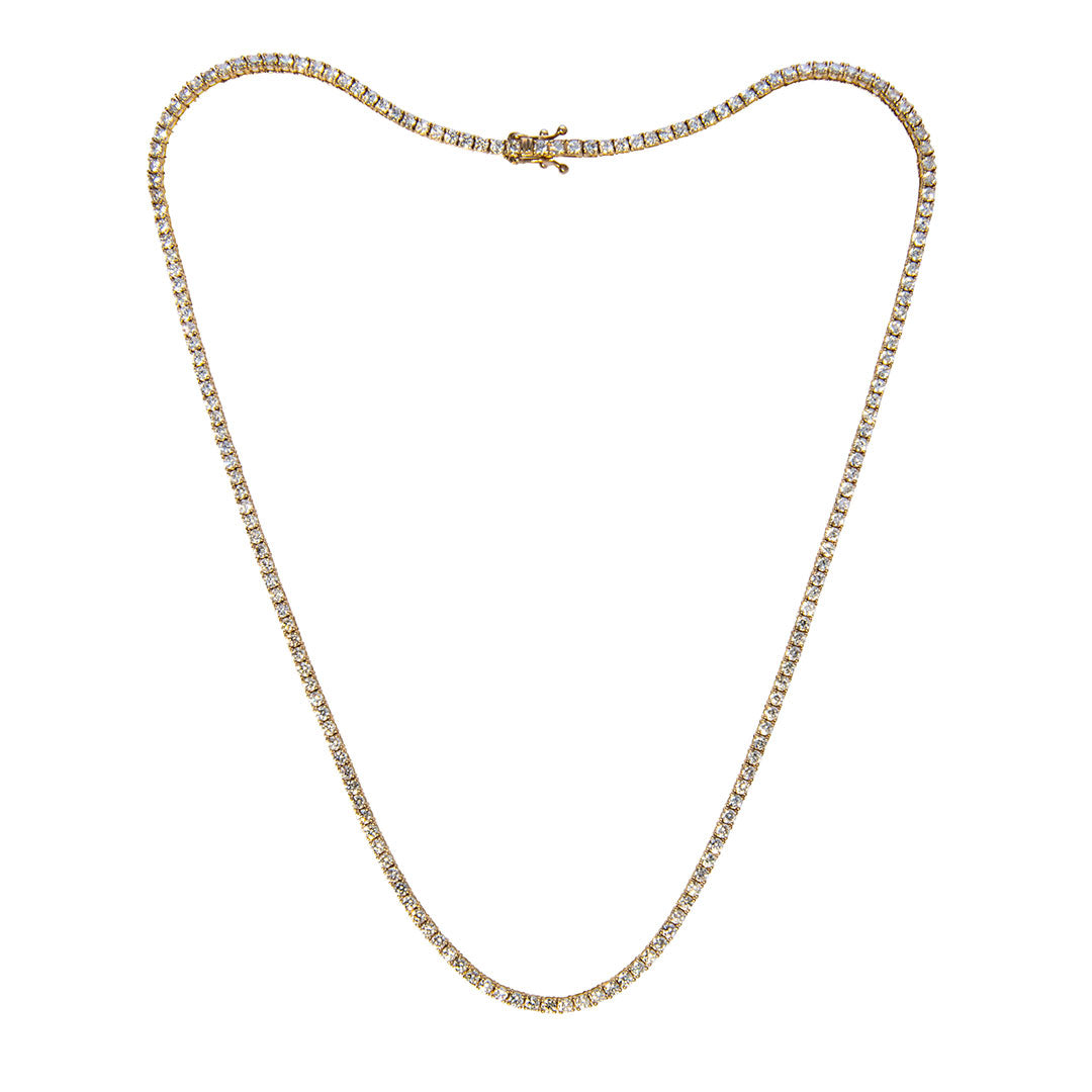6ctw Diamond Tennis Necklace in 14K Yellow Gold - Elegant Jewelry for Women, Perfect for Weddings, Parties & Special Occasions