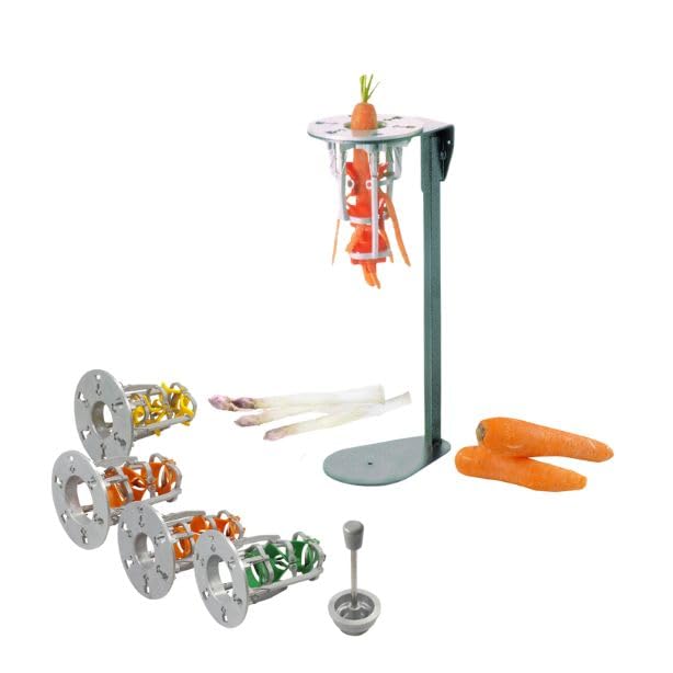 LOUIS TELLIER Professional Carrot Peeler with Stand - Heavy Duty Stainless Steel Blade for Large Carrots up to 2.4