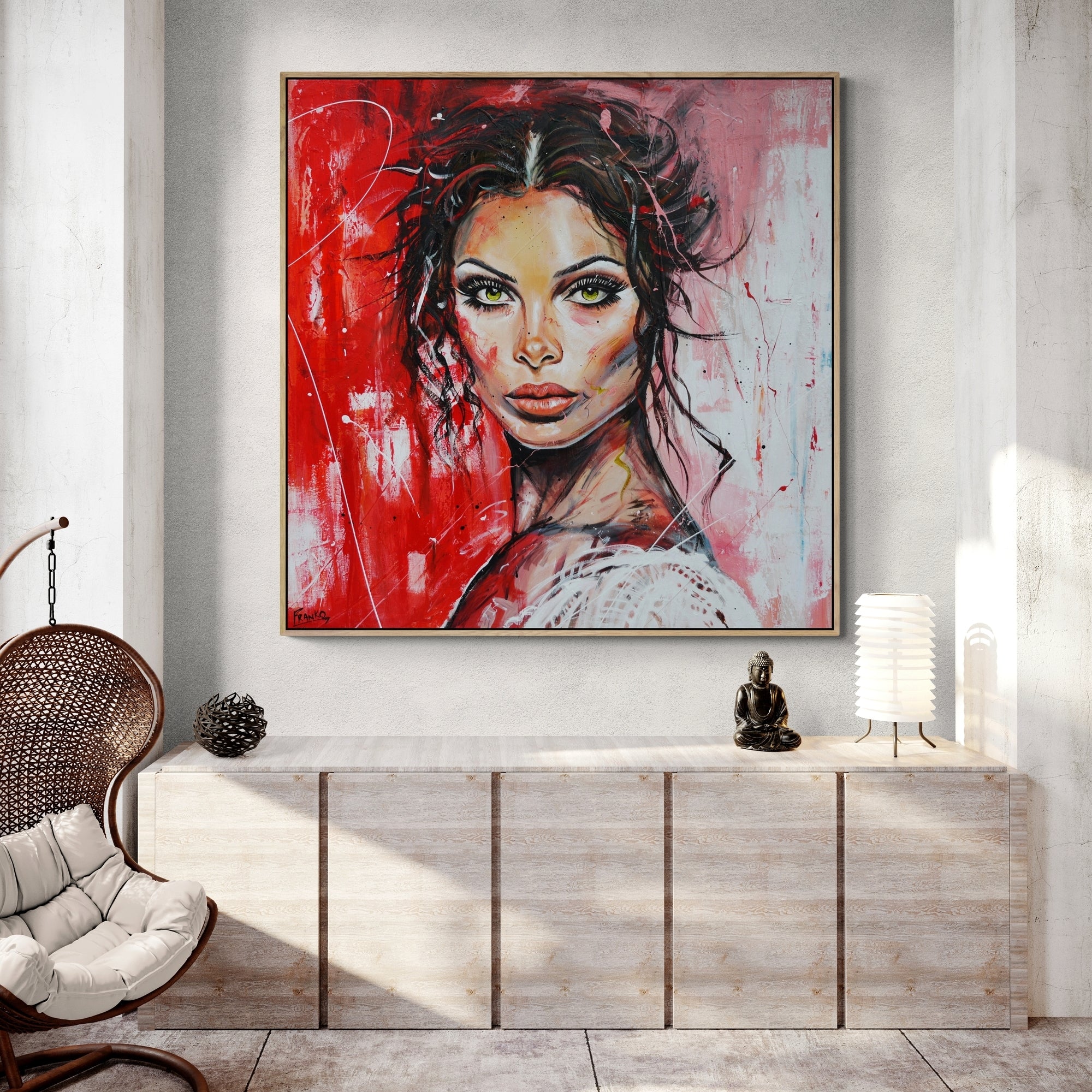 Lime Scarlett 120x120cm Abstract Textured Framed Wall Art - Bold Modern Painting for Living Room, Bedroom & Office Decor
