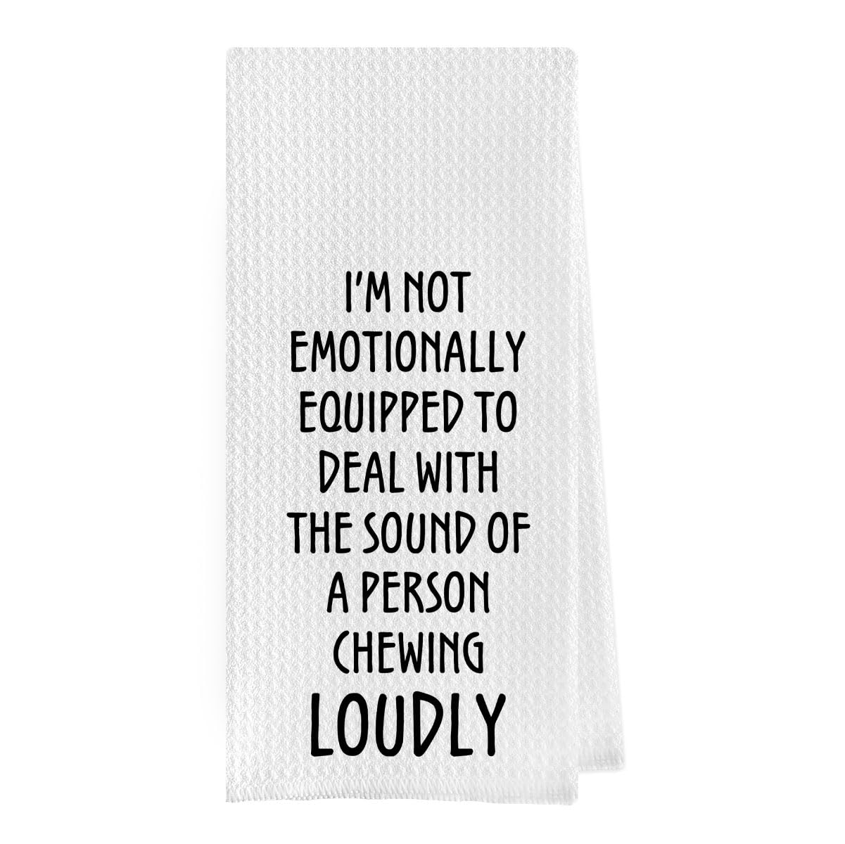 Funny Kitchen Dish Towels - Absorbent Waffle Weave Microfiber Dishcloths with Humorous Sayings, 16x24 Inches - Perfect for Drying Dishes, Cleaning Countertops & Adding Humor to Your Kitchen