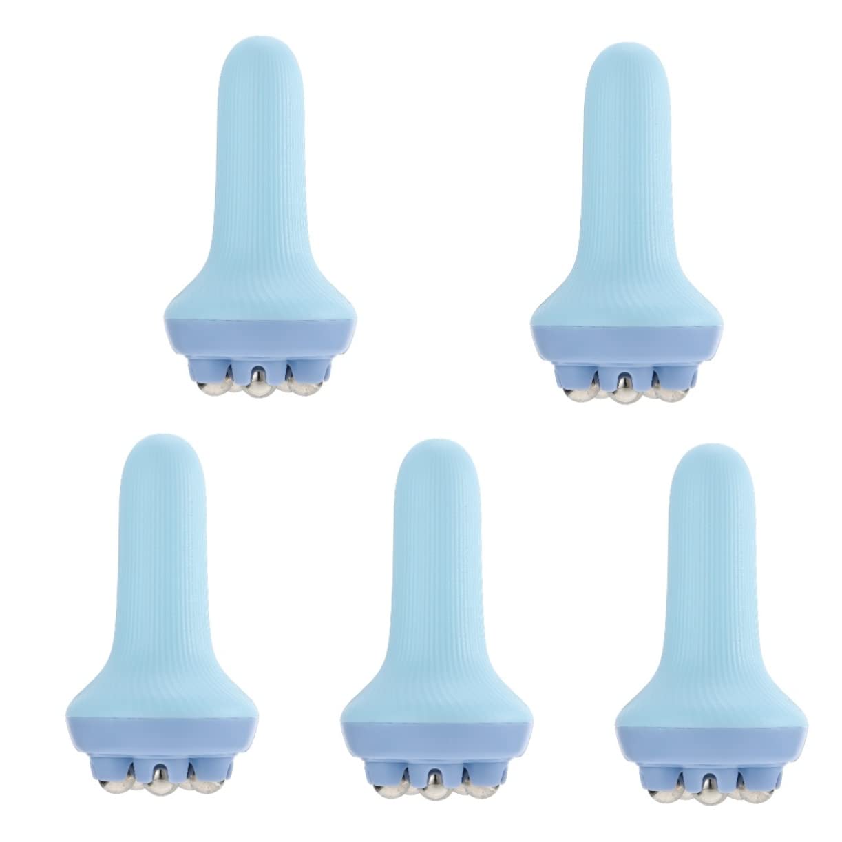 FRCOLOR 5-Piece Massage Roller Set - Handheld Body Massager, Derma Roller, Muscle Massage Stick, Neck & Back Pain Relief - Perfect for Sports Recovery, Relaxation & Skincare Routine