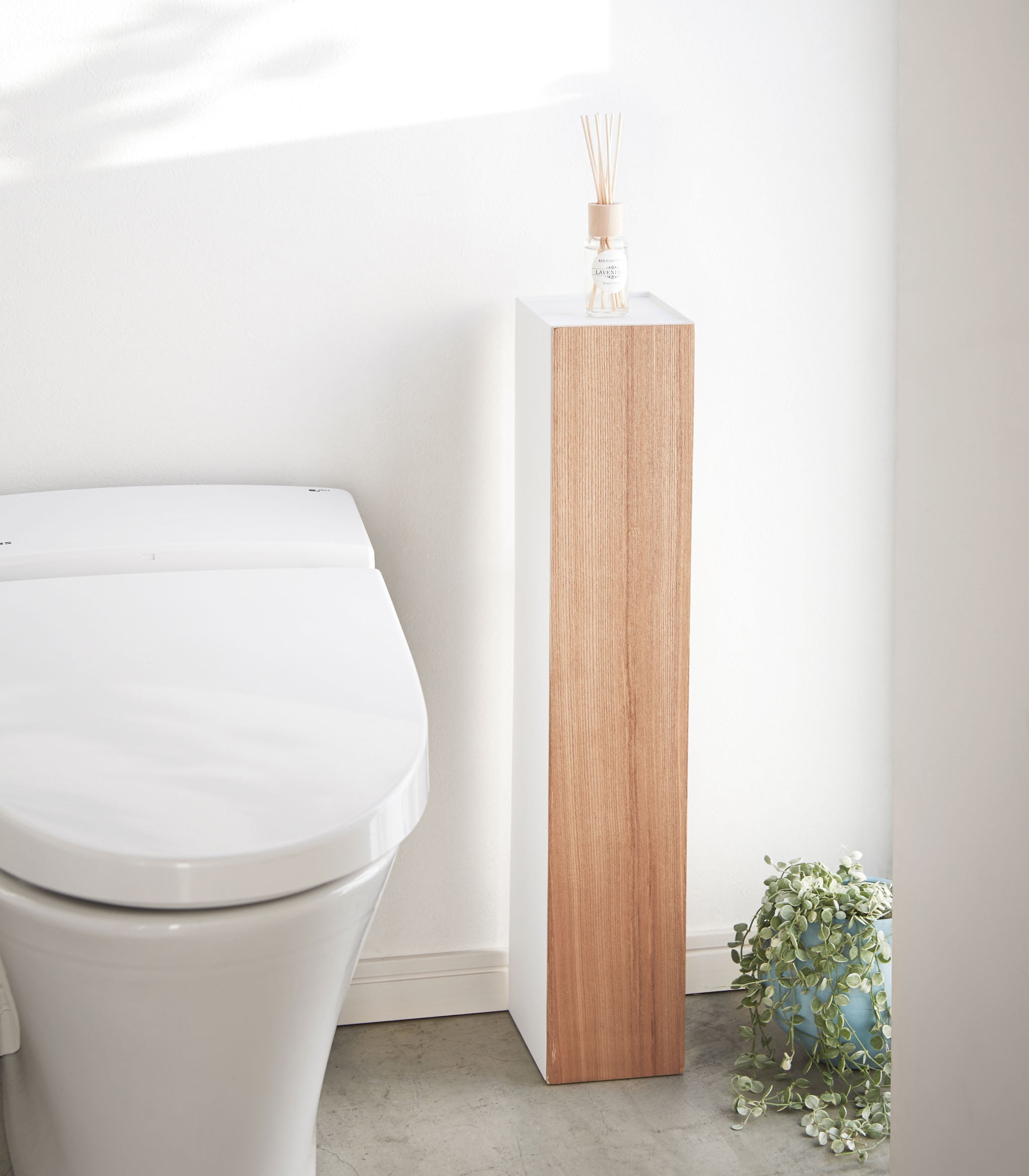 Premium Bathroom Organizer - Rustproof Steel & Natural Wood Storage Shelf for Shower, Toilet, and Vanity | Space-Saving Bathroom Storage Solution for Small Spaces