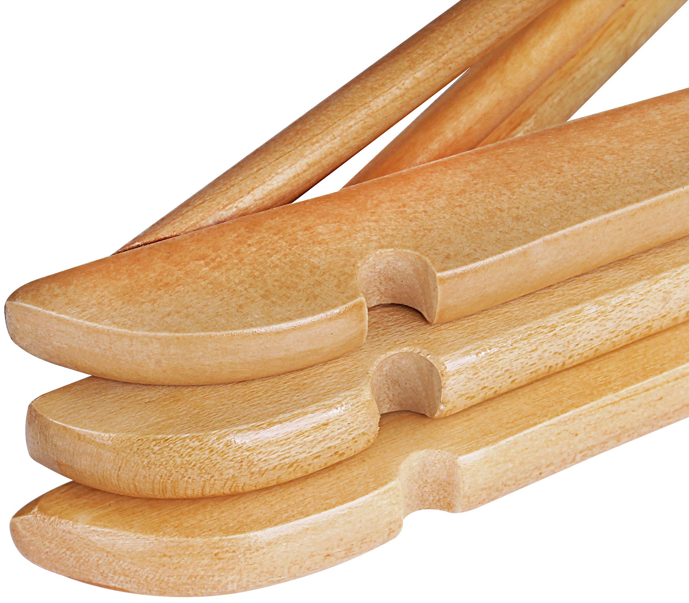 Utopia Home Premium Wooden Hangers 20 Pack - Durable Slim Coat & Suit Hangers with 360° Rotatable Hook & Shoulder Grooves (Natural Wood Color) - Perfect for Closet Organization, Wardrobe Storage & Garment Protection