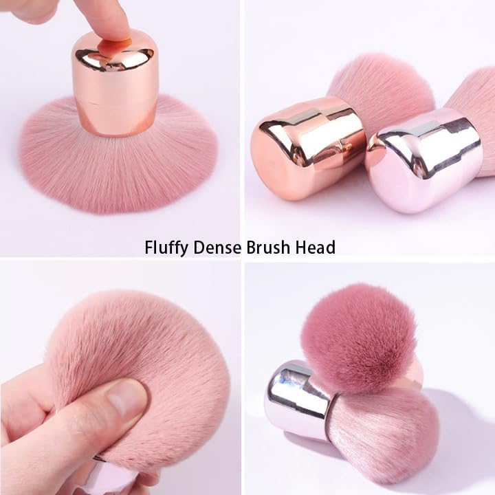 Fluffy Kabuki Brush for Powder & Liquid Makeup - Travel Size