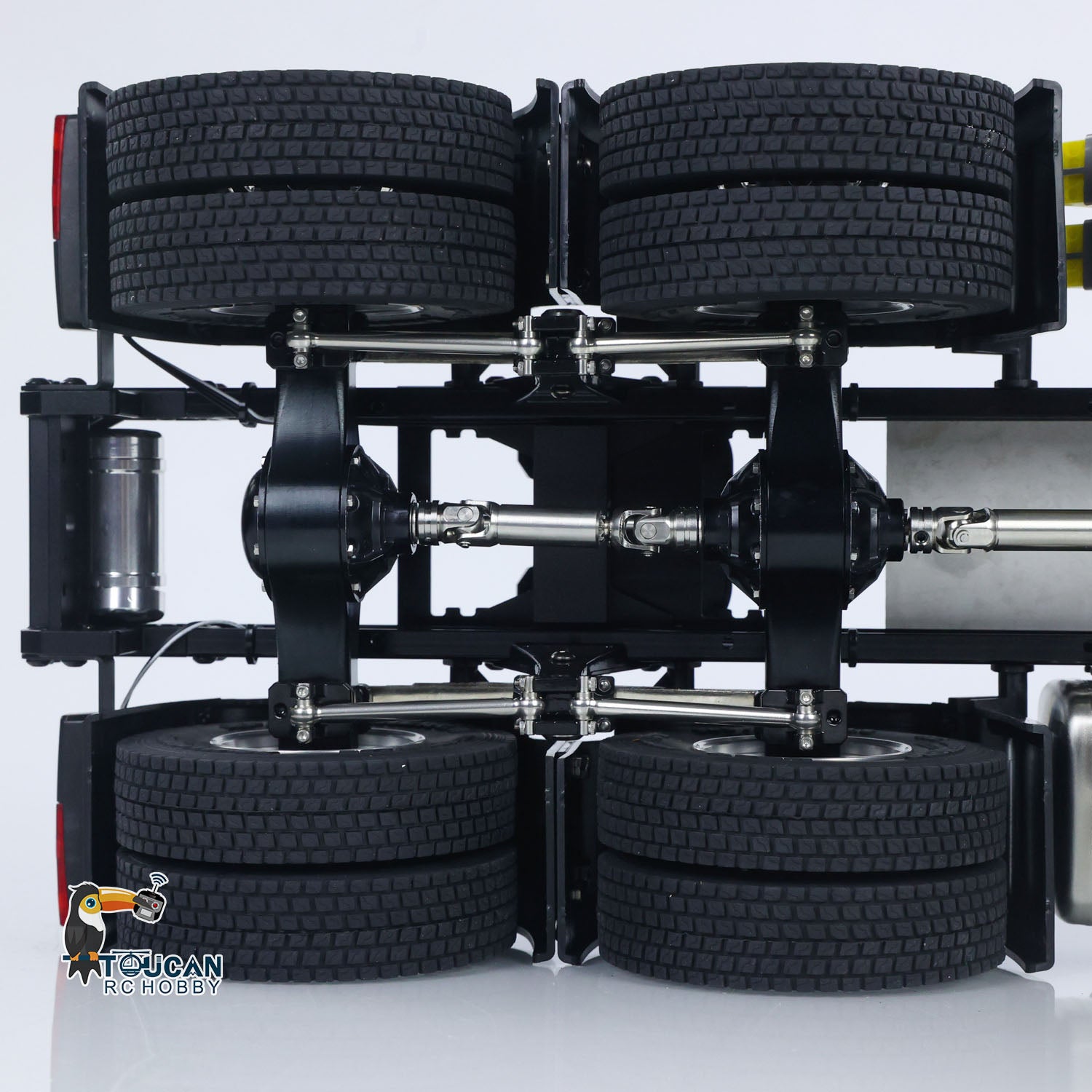 1/14 Scale 6x6 RC Tractor Truck Model - 10CH Radio Controlled, 2-Speed Brush Motor ESC, No Lock Differential Axle - Off-Road Adventure & Construction Site Play