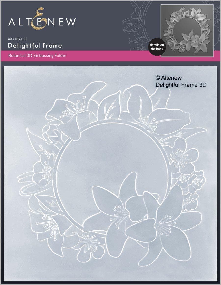 3D Embossing Folder for Scrapbooking & Card Making - Delightful Frame Design for DIY Crafts, Invitations, and Paper Art Projects
