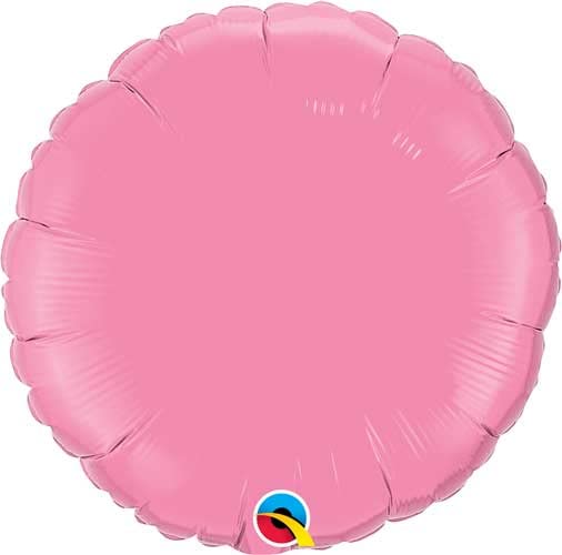 18 Inch Round Rose Pink Plain Mylar Balloon for Birthday Party Decorations, Baby Showers & Wedding Celebrations