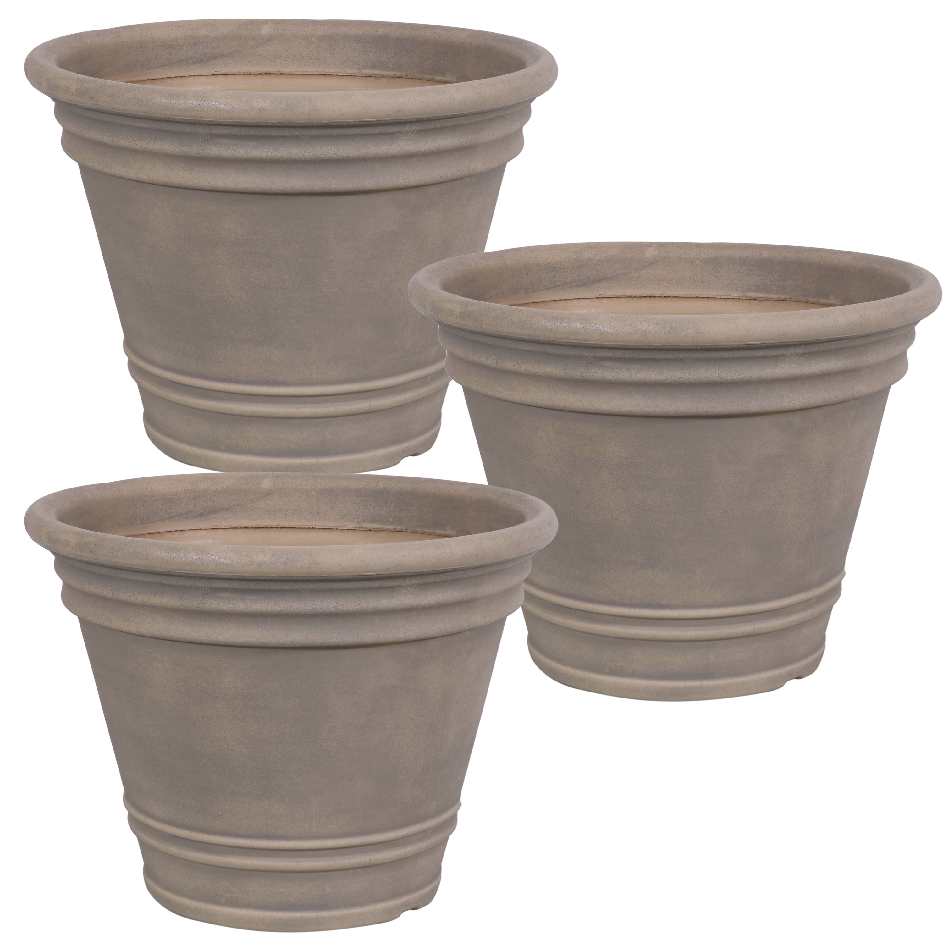 Sunnydaze Franklin Polyresin Outdoor Flowerpot Planter - Decorative Garden Pot for Plants, Flowers & Herbs - Perfect for Patio, Balcony & Backyard Decor