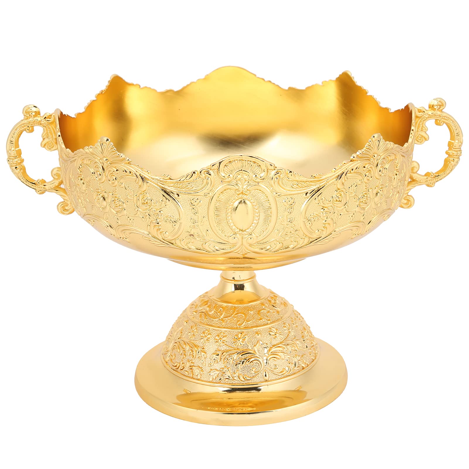 Personalized Golden Classic Retro Fruit Plate - Elegant Decorative Serving Dish for Fruits, Cakes, Bread | Perfect for Kitchen, Living Room, Hotel & Dining Table Decor