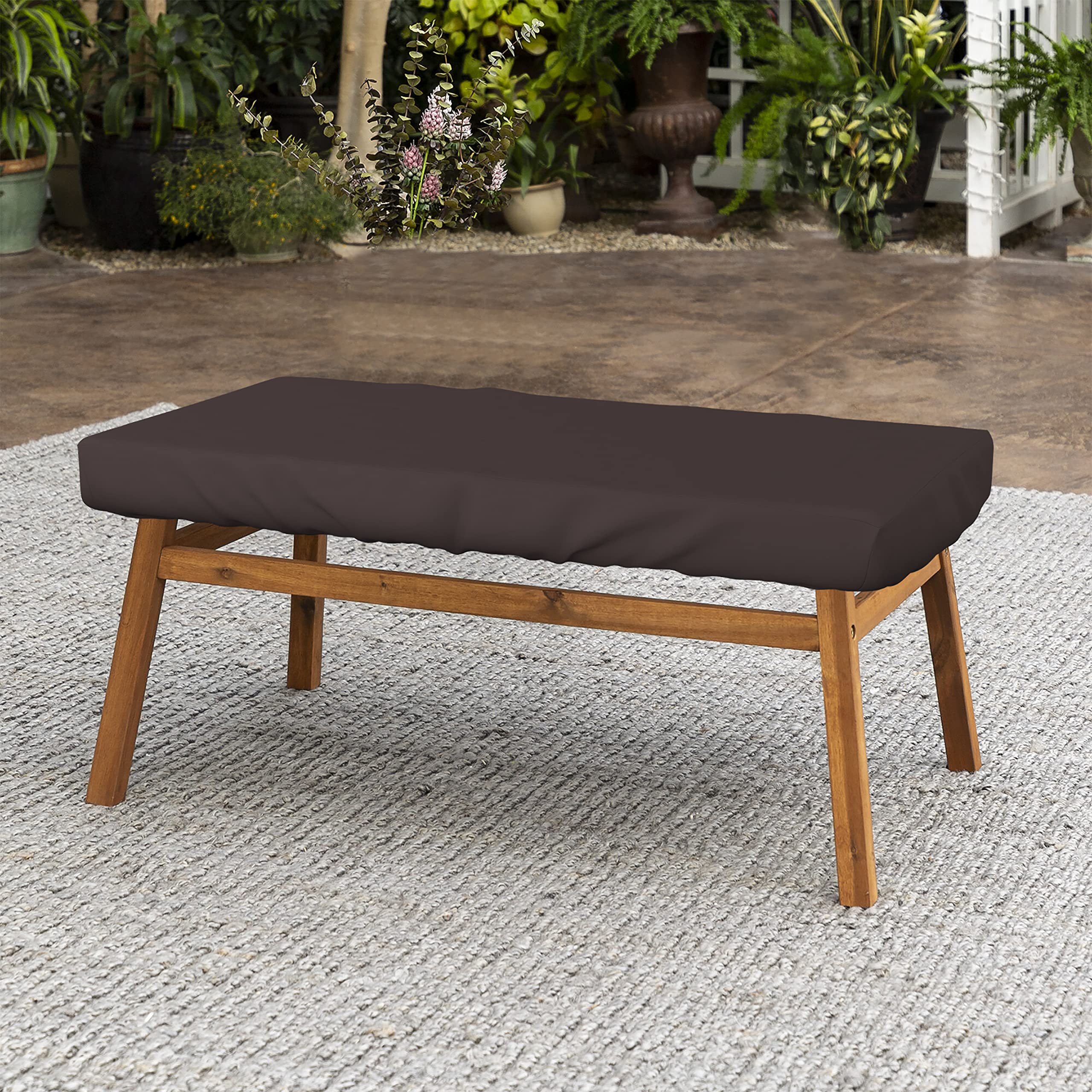 Heavy Duty 18 Oz Waterproof Rectangle Table Cover - UV & Weather Resistant Outdoor Patio Table Protector (75