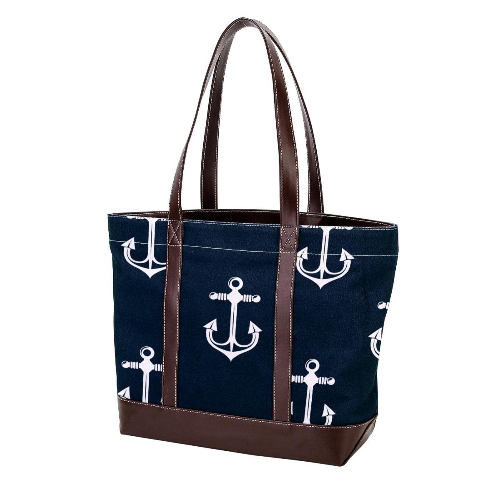 Stylish Large Leather & Canvas Science Lab Tote Bags for Women - Top Handle Shoulder Satchel Hobo Purse - Perfect for Work, School & Scientific Conferences