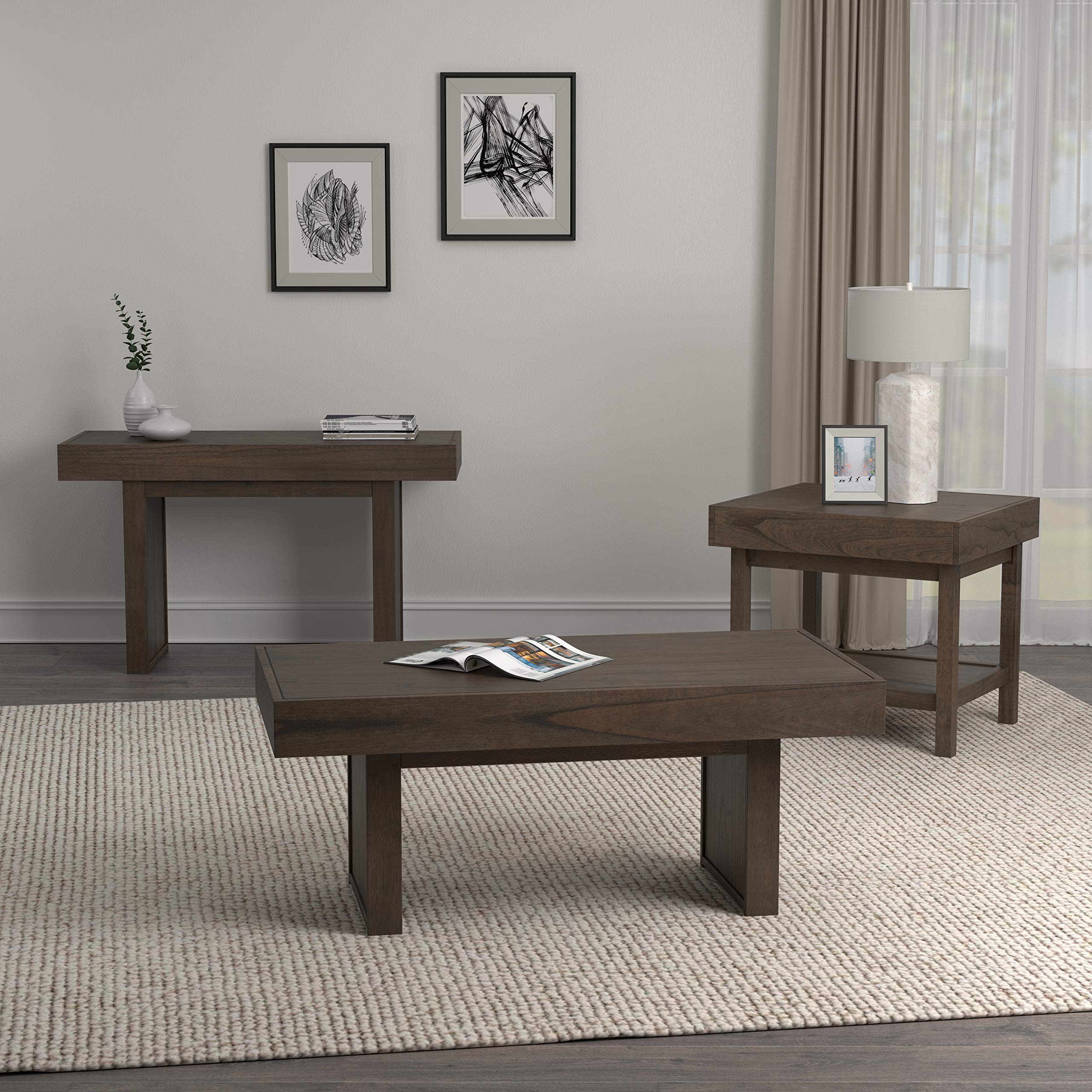 Coaster Furniture End Table - Wheat Brown 723117 - Perfect for Living Room, Bedroom & Office Side Table