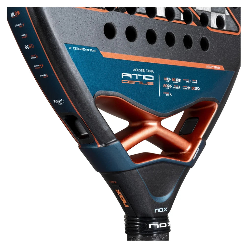 AT10 Genius Attack 18K Aluminum Padel Racket - Professional Tennis Racket for Competitive Play & Training | Perfect for Padel Courts & Outdoor Sports